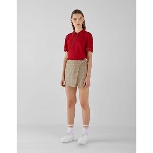 Bershka Mini Plaid Wrap Skirt‎ Size Large